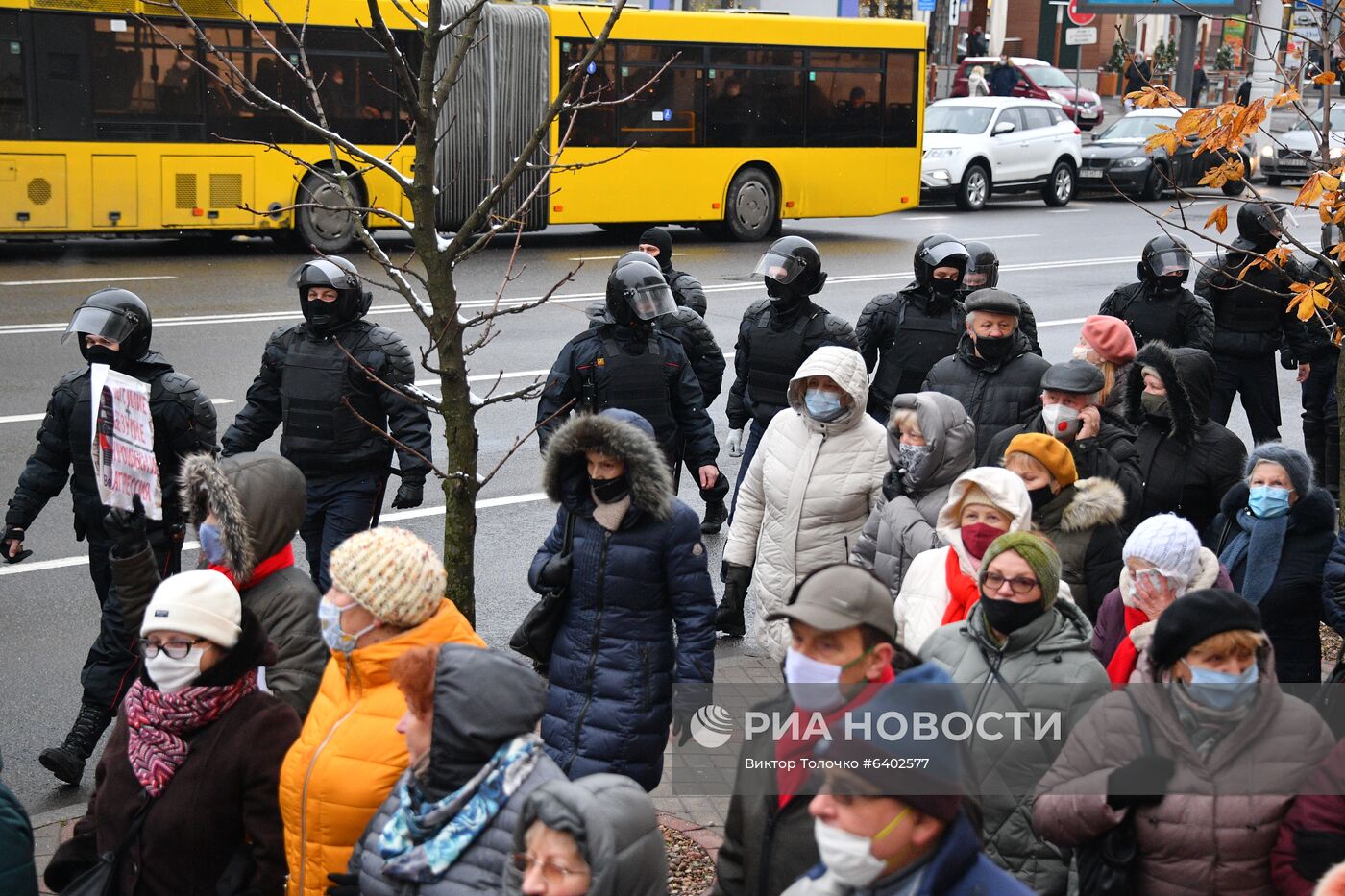 Акция протеста пенсионеров в Минске