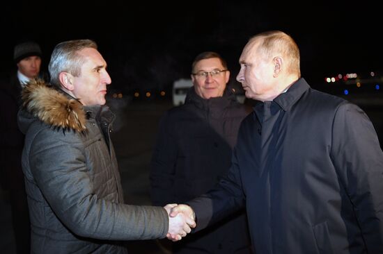 Рабочая поездка президента РФ В. Путина в Тюменскую область