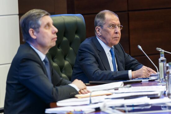 Заседание Совета министров иностранных дел ОДКБ под председательством С. Лаврова 