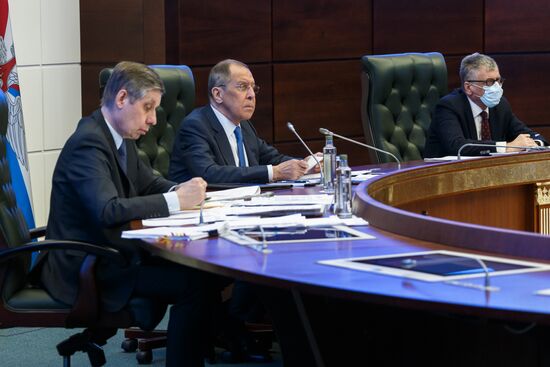 Заседание Совета министров иностранных дел ОДКБ под председательством С. Лаврова 