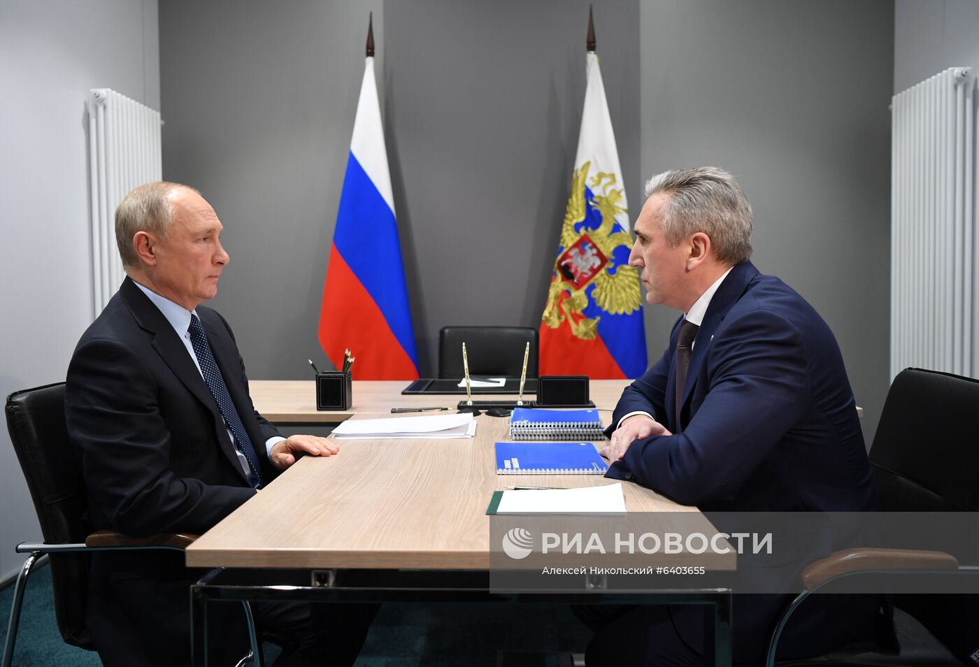 Рабочая поездка президента РФ В. Путина в Тюменскую область