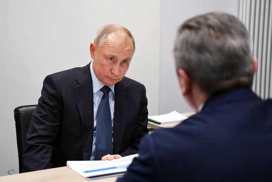 Рабочая поездка президента РФ В. Путина в Тюменскую область