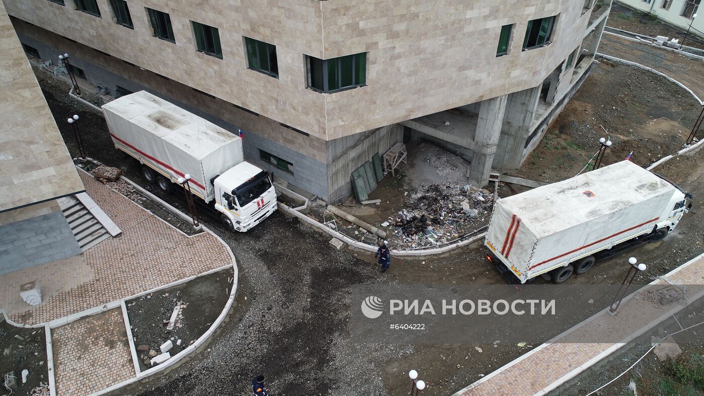 Гуманитарная помощь доставлена из России в Нагорный Карабах 