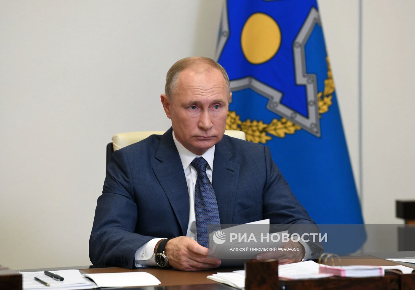 Президент РФ В. Путин провел сессию Совета коллективной безопасности ОДКБ