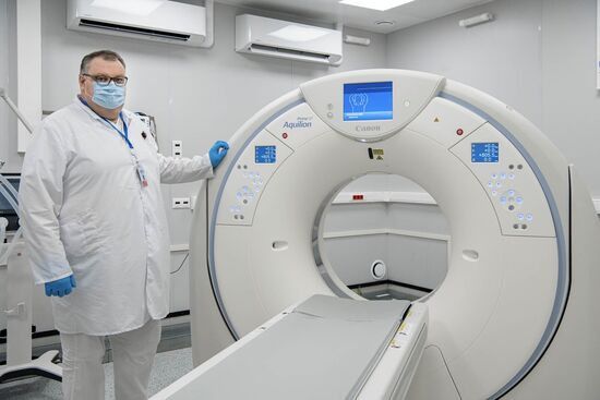 Открытие реанимационного отделения коронавирусного госпиталя на ВДНХ