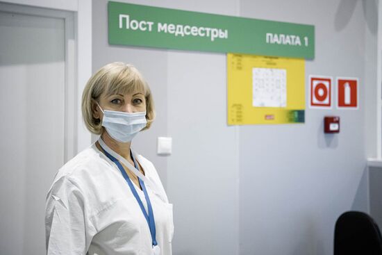 Открытие реанимационного отделения коронавирусного госпиталя на ВДНХ