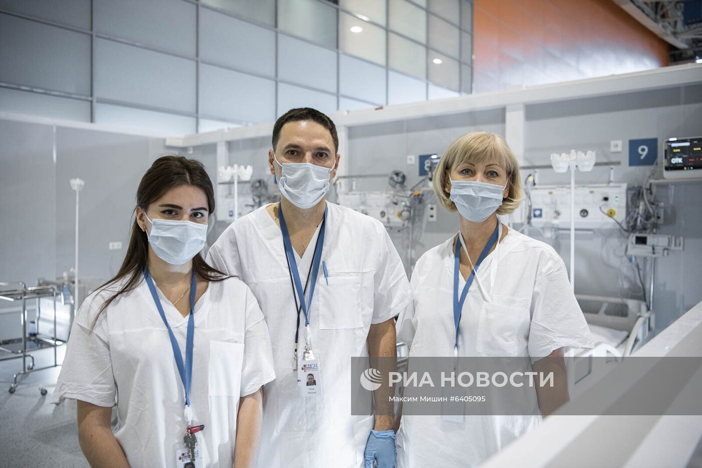 Открытие реанимационного отделения коронавирусного госпиталя на ВДНХ