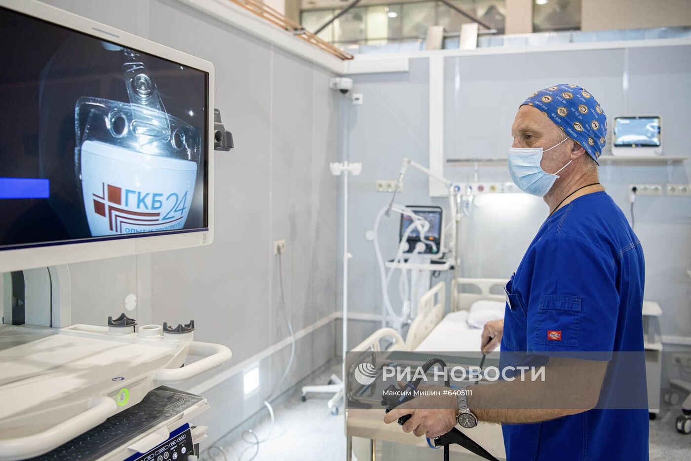 Открытие реанимационного отделения коронавирусного госпиталя на ВДНХ