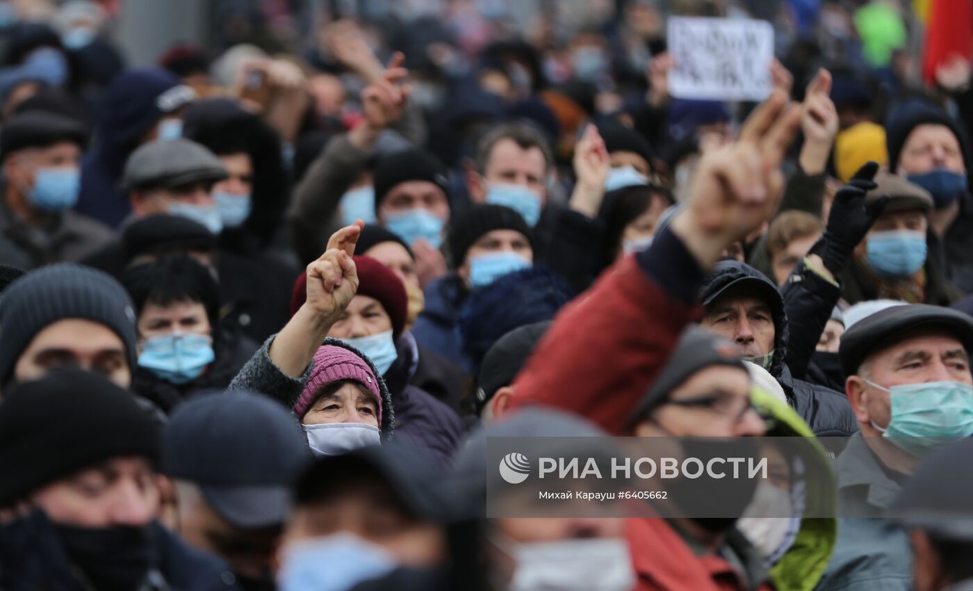 Акция сторонников М. Санду в Кишиневе