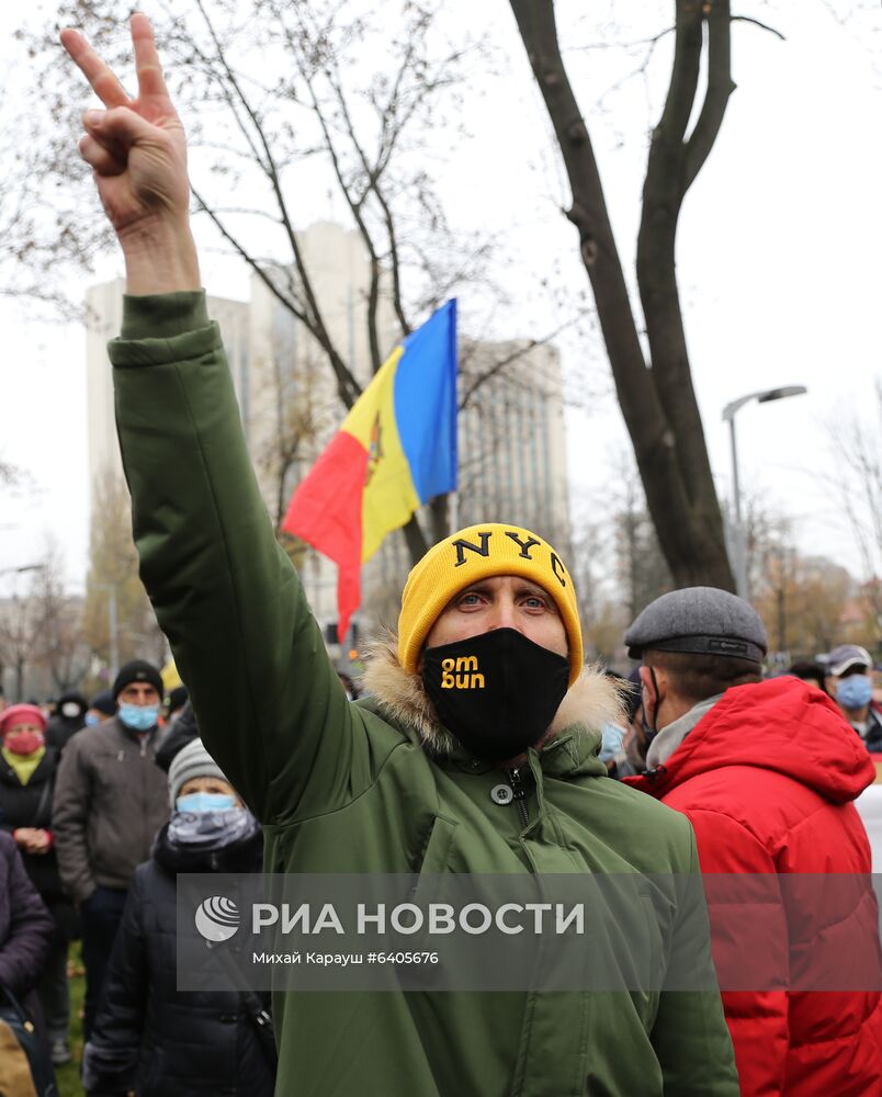 Акция сторонников М. Санду в Кишиневе