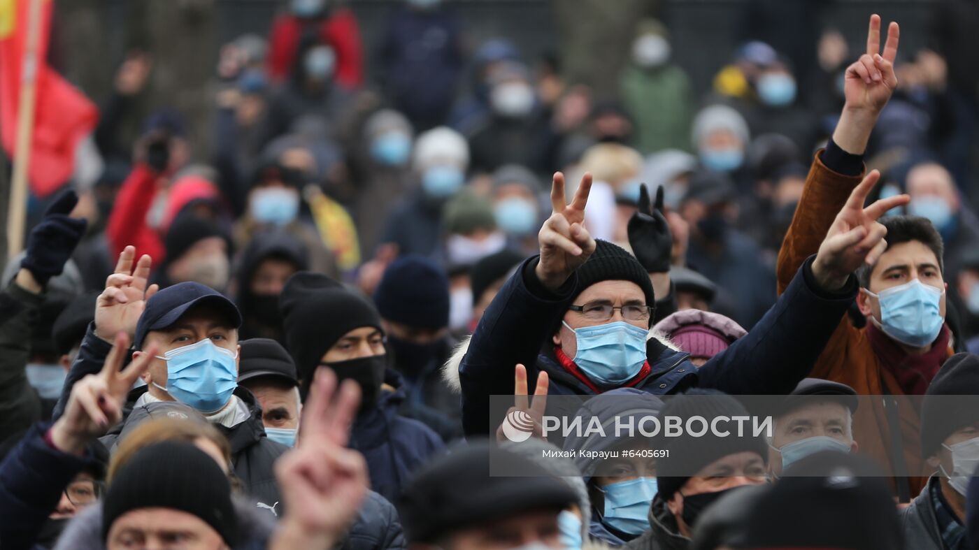 Акция сторонников М. Санду в Кишиневе