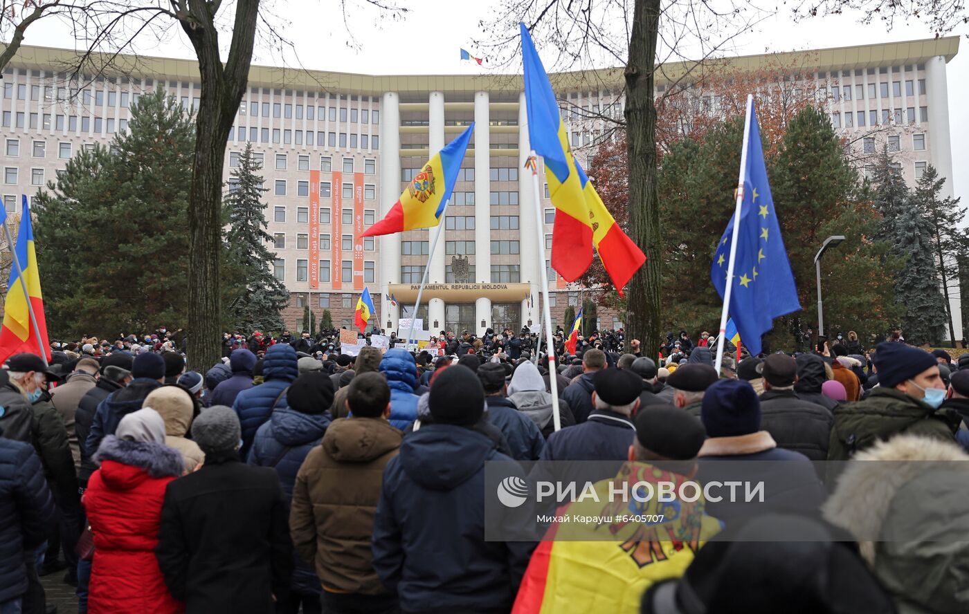 Акция сторонников М. Санду в Кишиневе