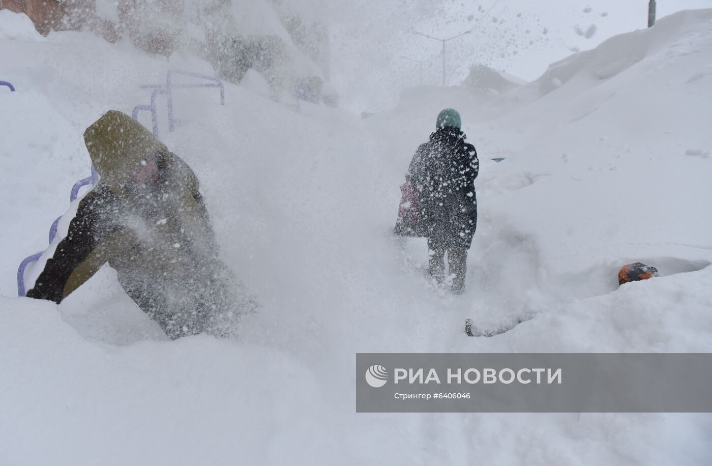 Снегопад в Норильске