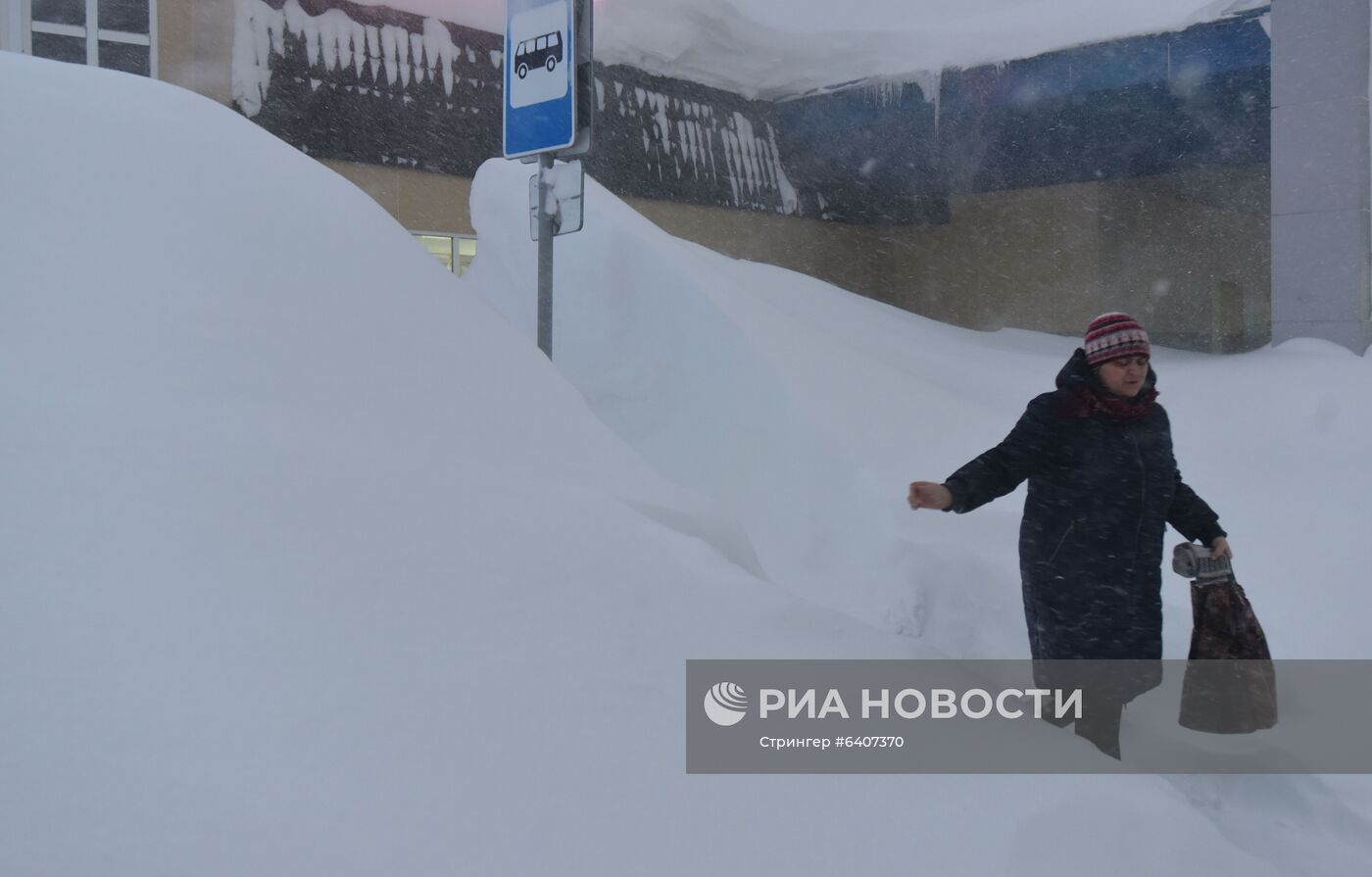 Снегопад в Норильске