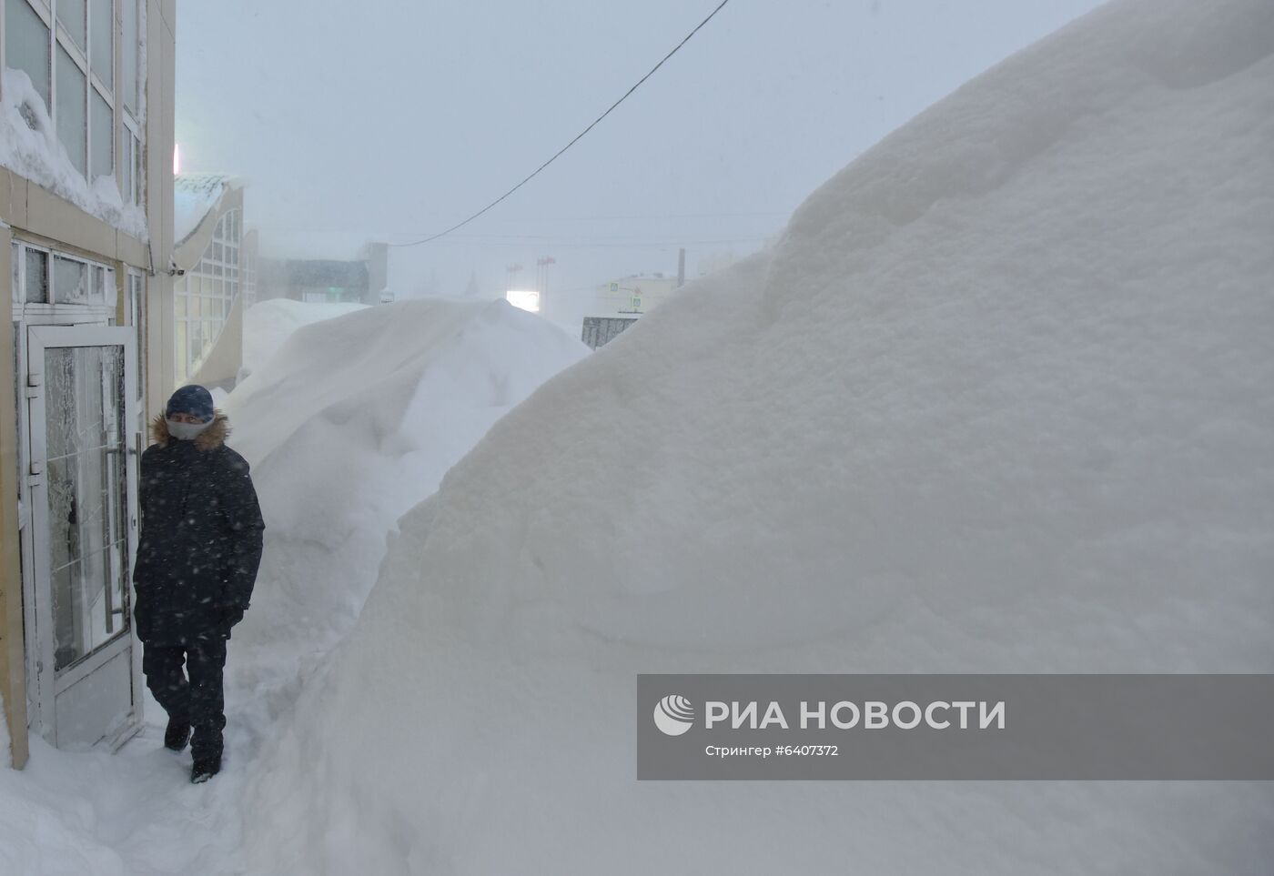 Снегопад в Норильске