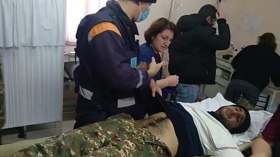 МЧС России оказывает помощь населению Нагорного Карабах по эвакуации тяжелобольных в лечебные учреждения
