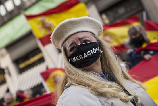 Антиправительственная акция в Мадриде