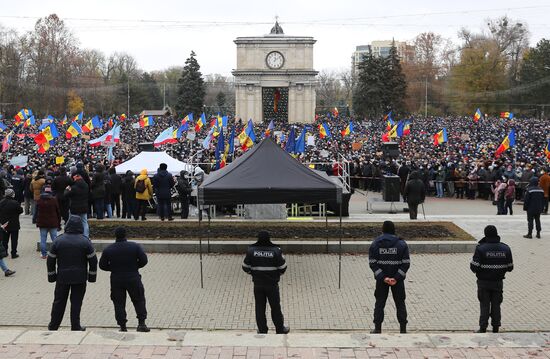 Антиправительственная акция в Кишиневе