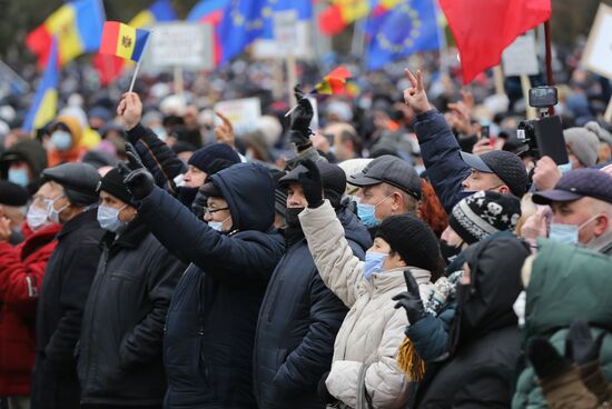 Антиправительственная акция в Кишиневе