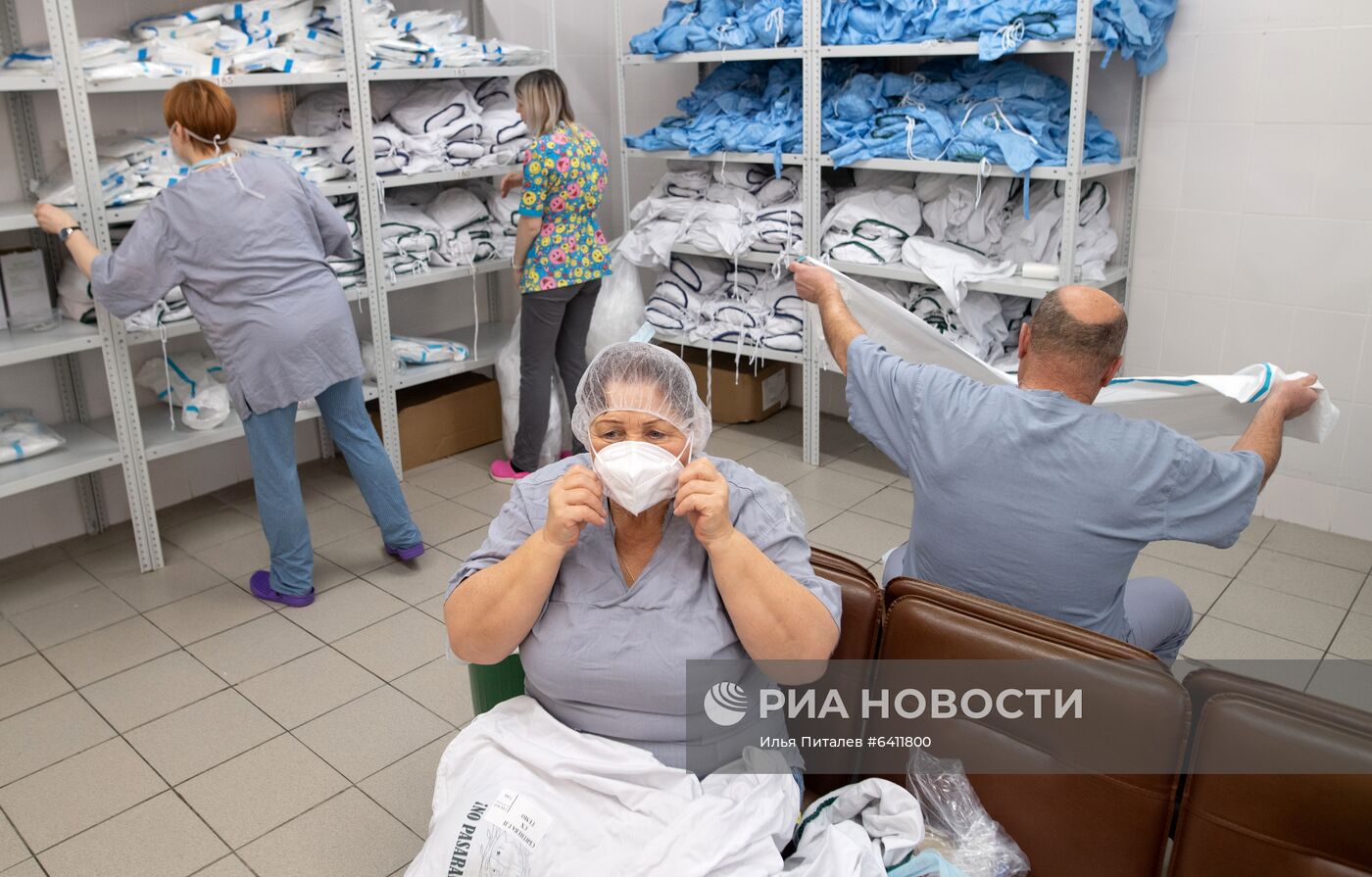 Госпиталь для больных COVID-19 в ГКБ № 15 имени О. М. Филатова