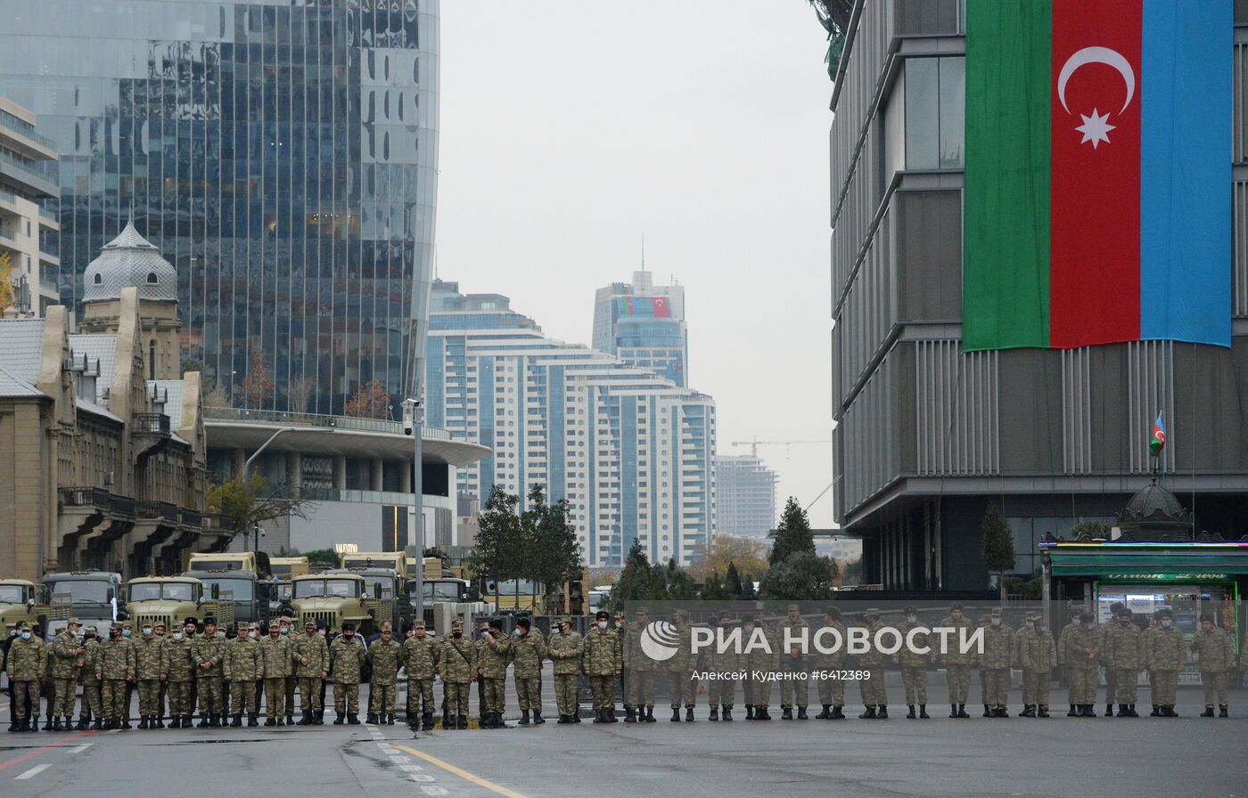 Подготовка к военному параду в Баку