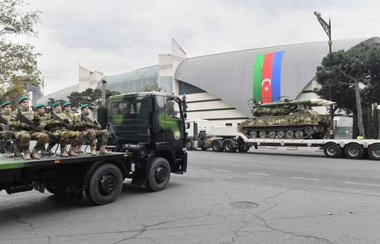 Репетиция военного парада в Баку