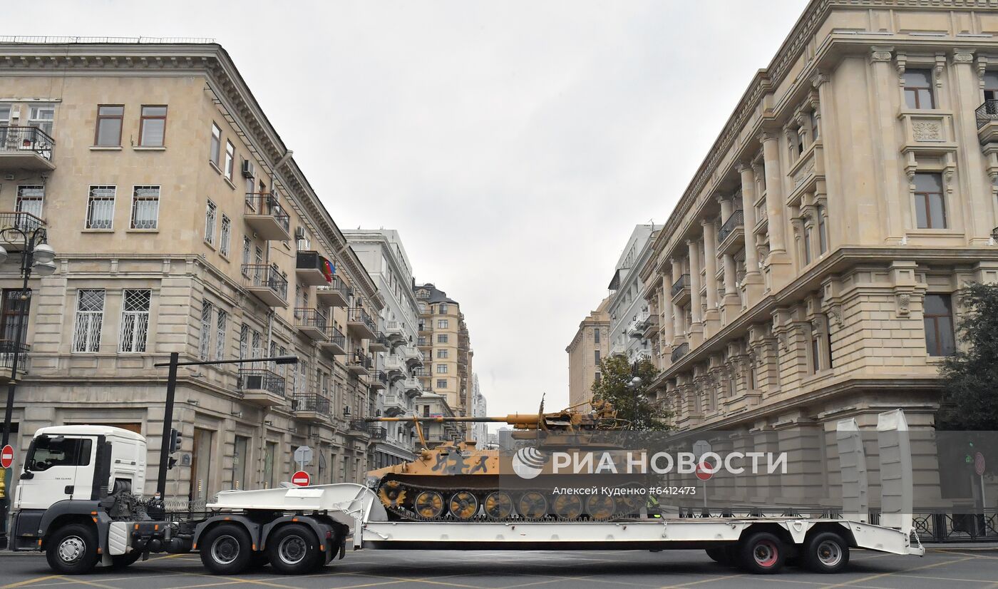 Репетиция военного парада в Баку