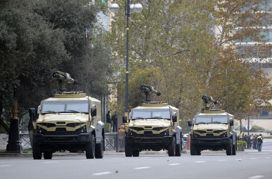 Репетиция военного парада в Баку