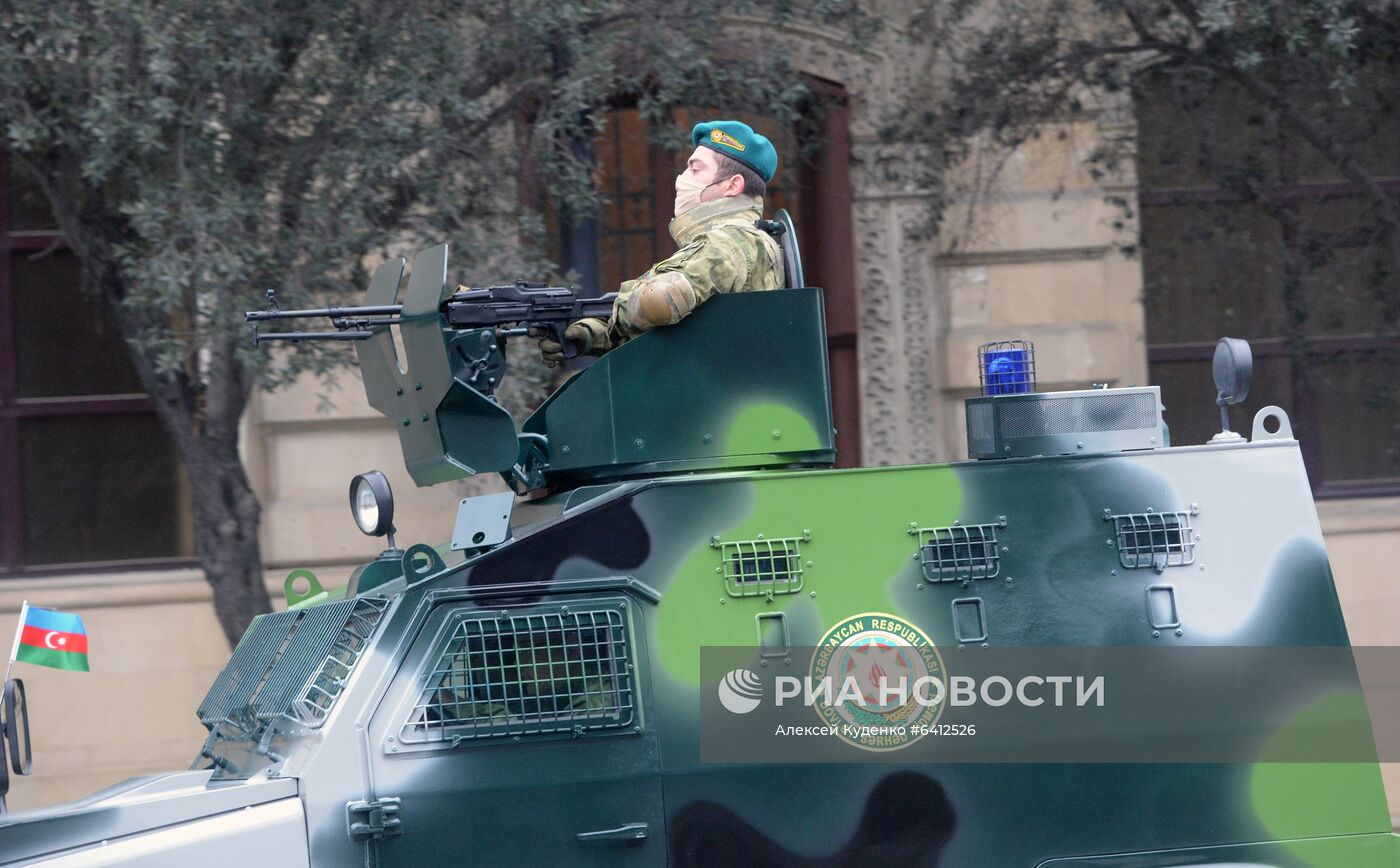 Репетиция военного парада в Баку