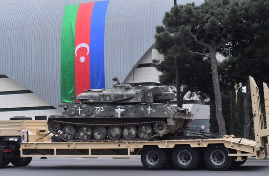 Репетиция военного парада в Баку