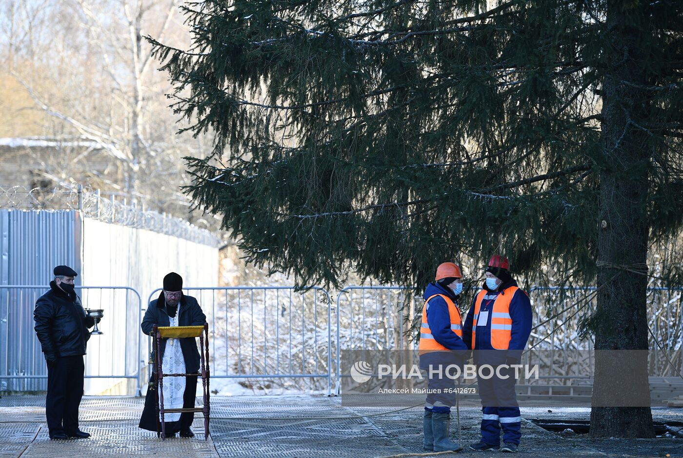 Рубка главной новогодней елки страны в Подмосковье