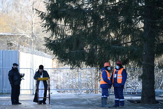 Рубка главной новогодней елки страны в Подмосковье