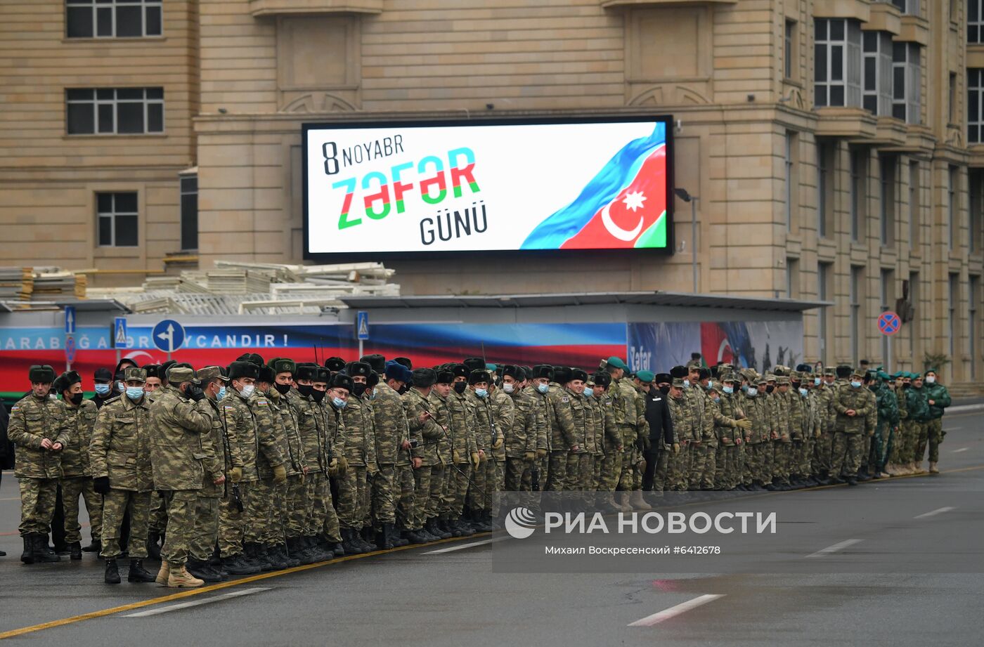 Репетиция военного парада в Баку