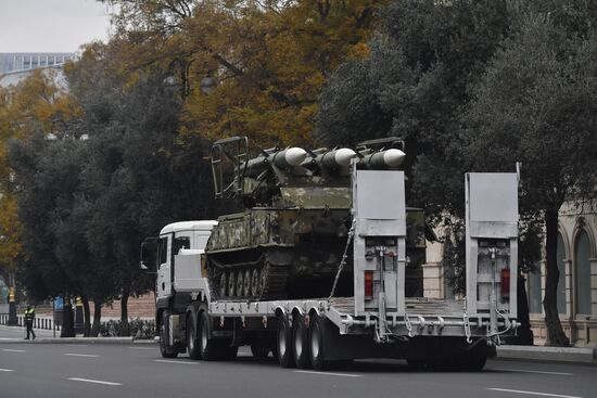 Репетиция военного парада в Баку