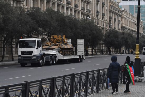 Репетиция военного парада в Баку