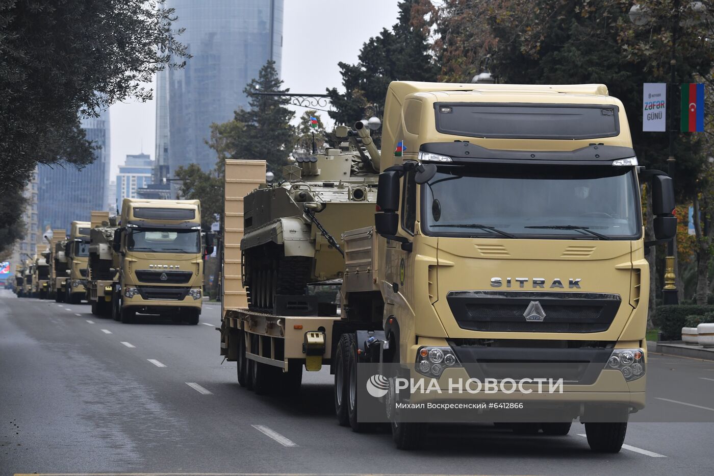 Репетиция военного парада в Баку