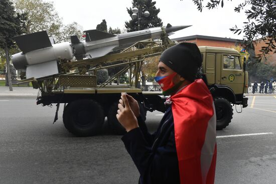 Репетиция военного парада в Баку