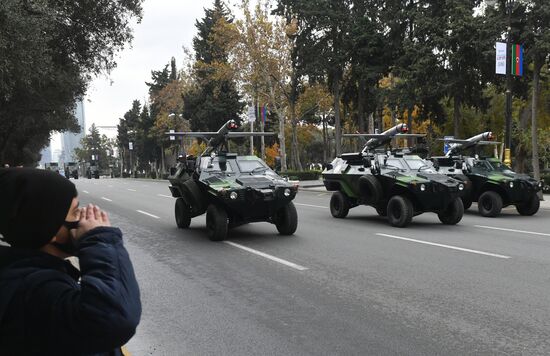 Репетиция военного парада в Баку