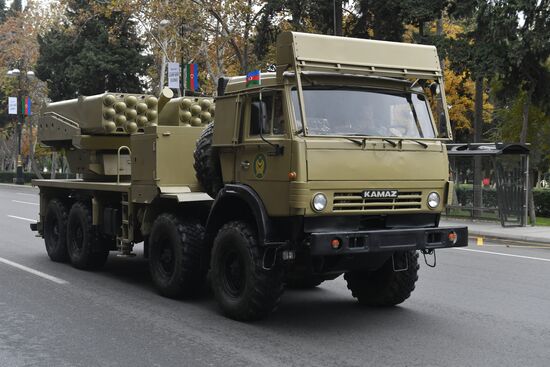 Репетиция военного парада в Баку