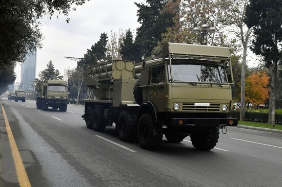 Репетиция военного парада в Баку