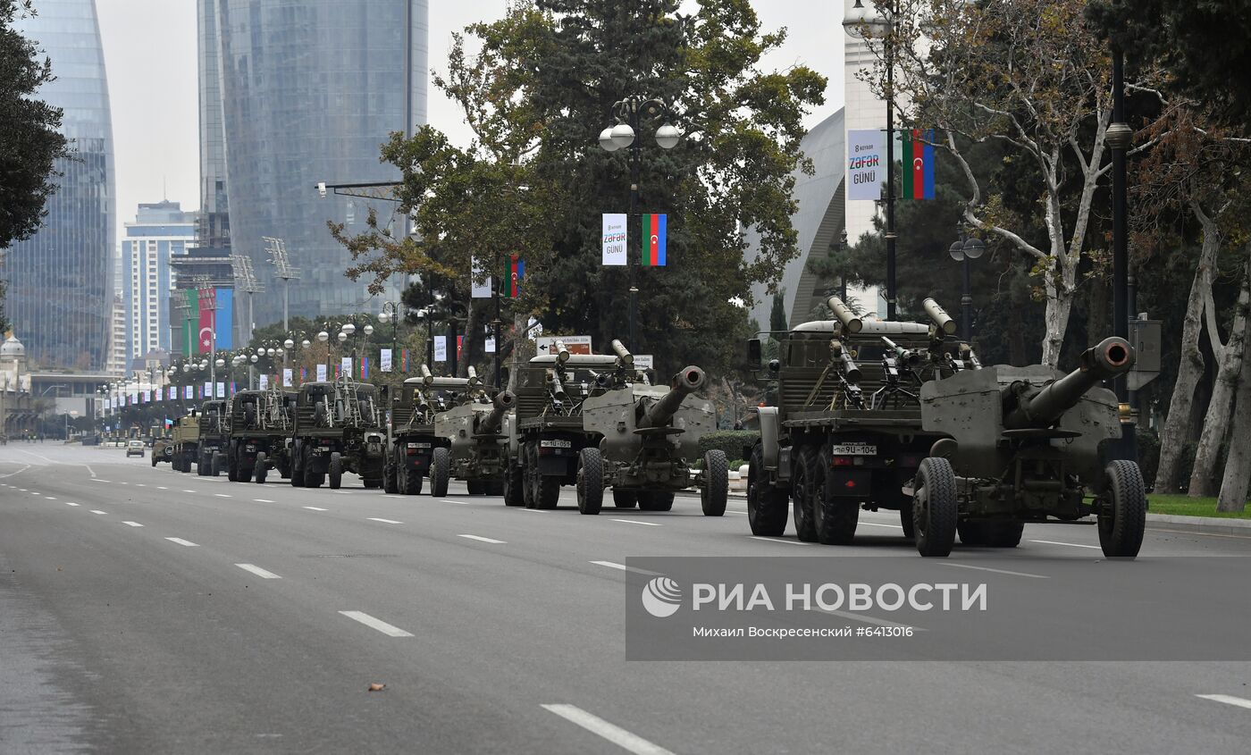 Репетиция военного парада в Баку