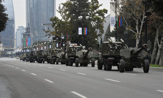 Репетиция военного парада в Баку