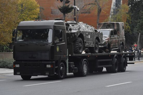 Репетиция военного парада в Баку