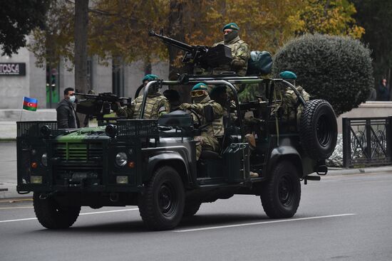 Репетиция военного парада в Баку