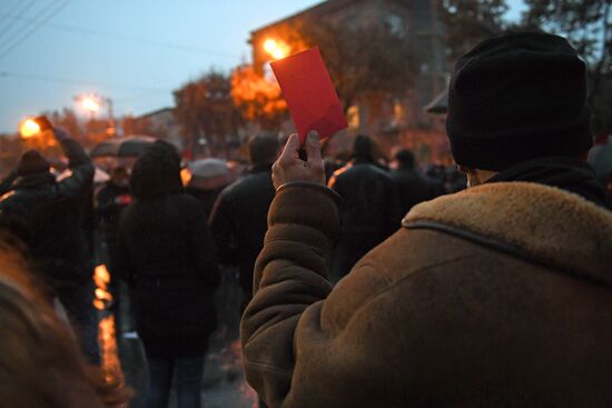 Акция протеста оппозиции в Ереване