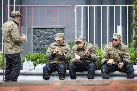 Репетиция военного парада в Баку