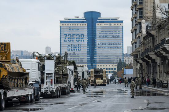 Репетиция военного парада в Баку