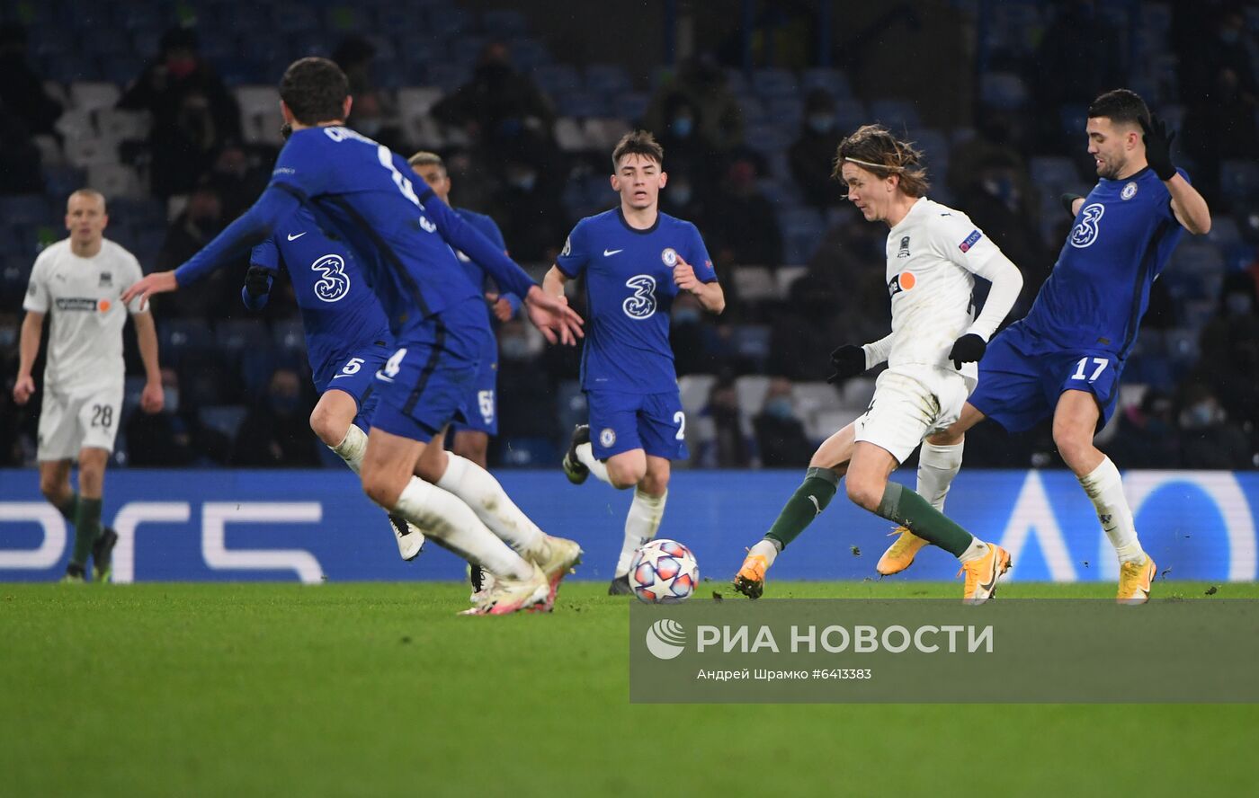 Футбол. Лига чемпионов. Матч "Челси" – "Краснодар"