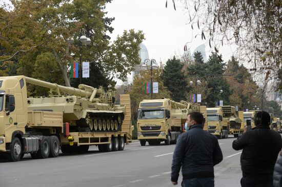 Репетиция военного парада в Баку