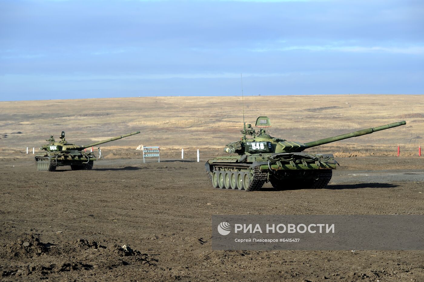 Отборочный этап конкурса "Танковый биатлон" в Ростовской области